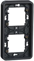 Рамка вертикальная Schneider Electric Mureva Styl 2-м. IP55 антрацит картинка